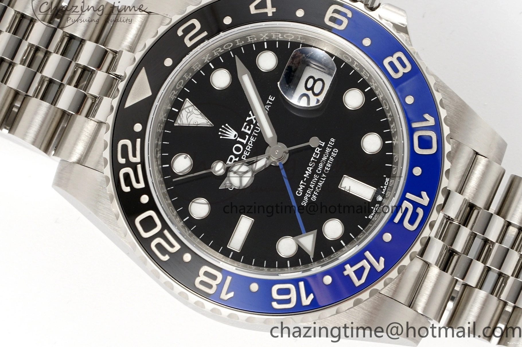 MiroTime 0419 GMT Master II 126710 BLNR Batman 904L SS C+F 1:1 Best Edition Black Dial on Jubilee Bracelet SH3285 CHS BestValue 1956